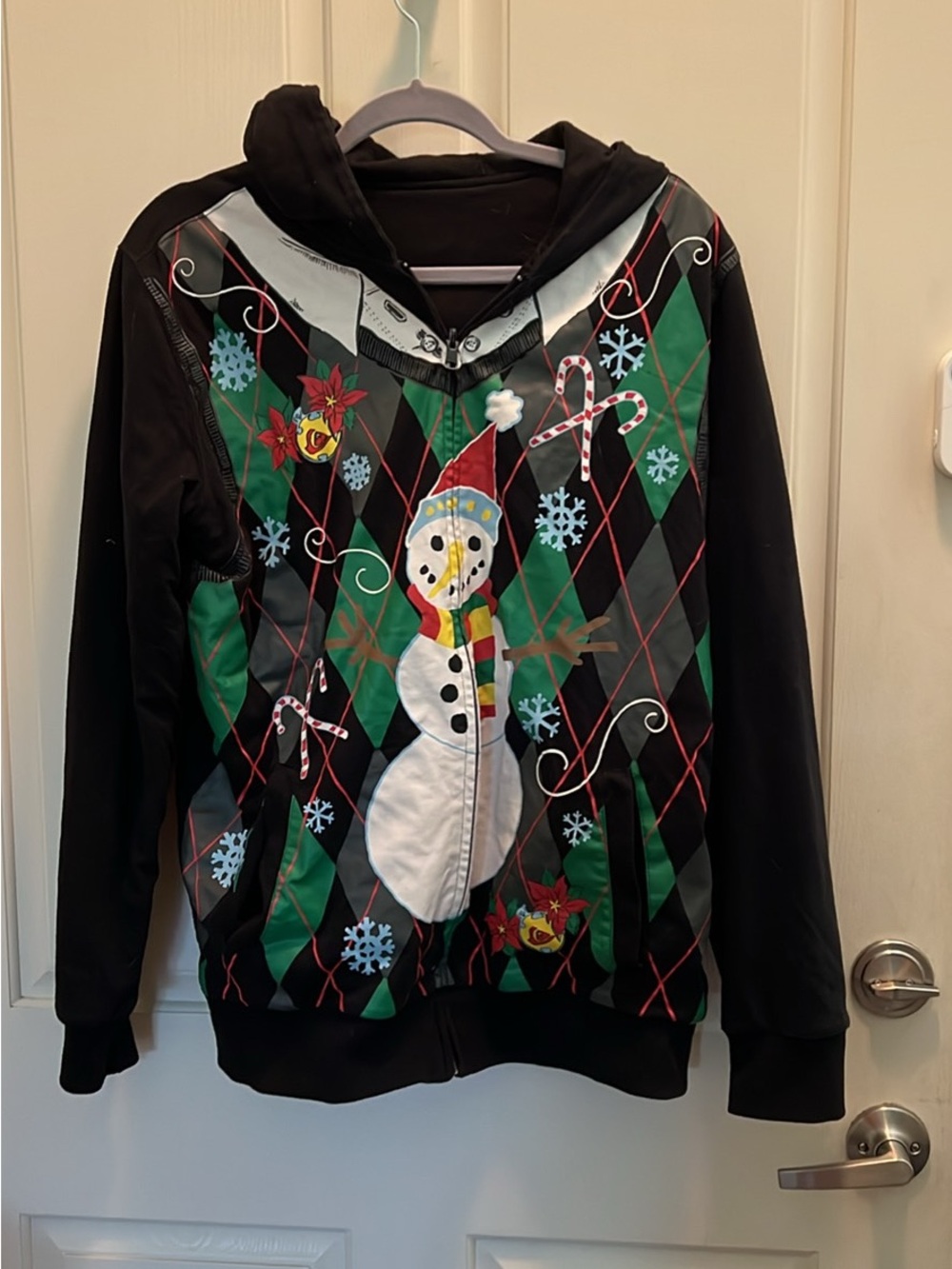 Quicksilver reversible Snowman Zip Hoodie